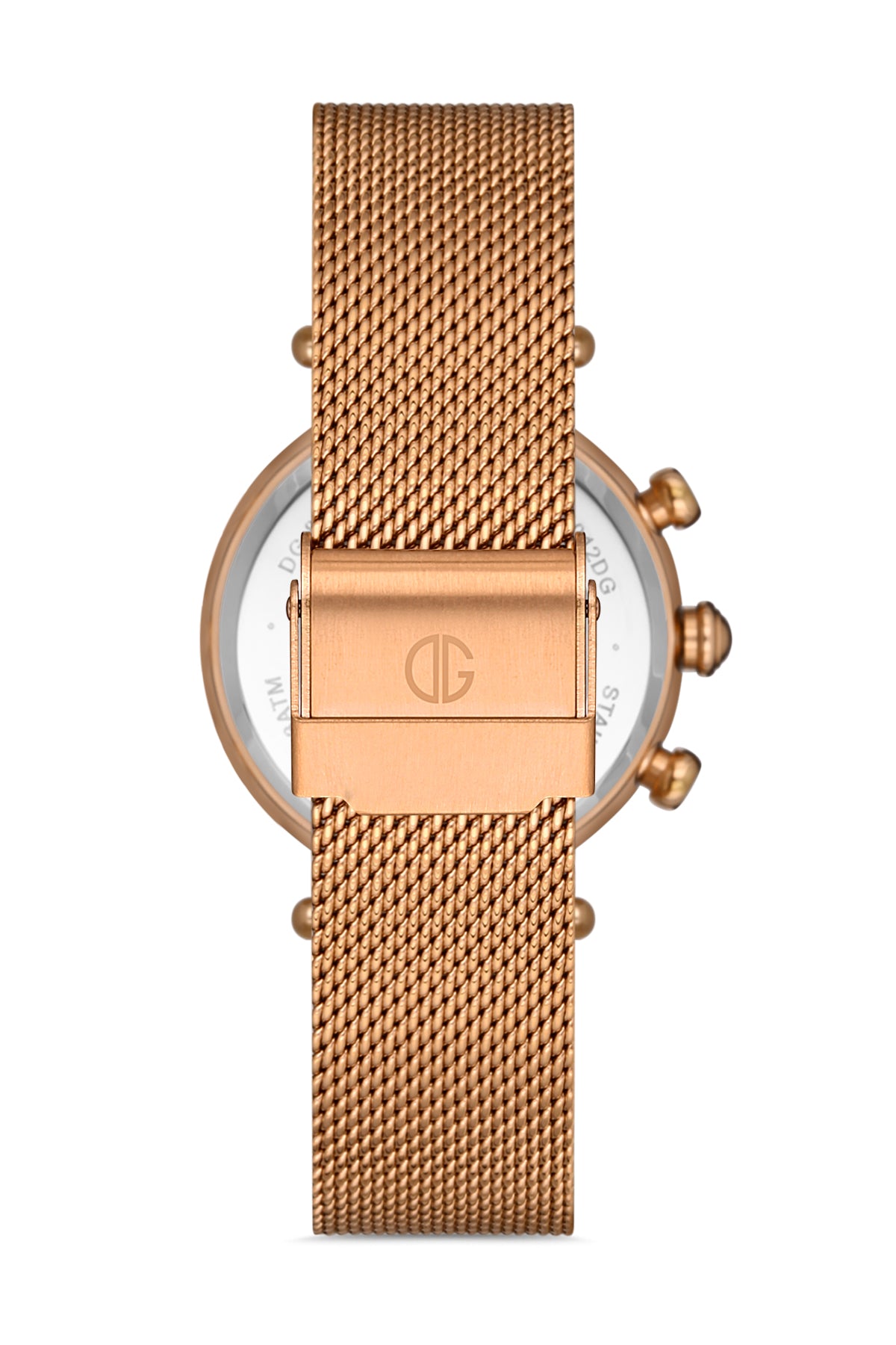 DAVID GUNER Rose Plating Steel Braided Band Women's Watch