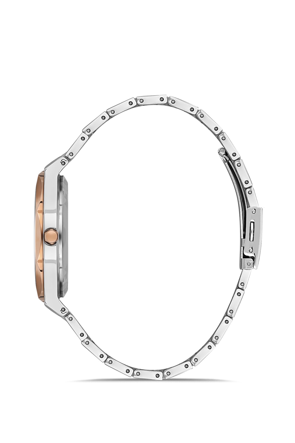 DAVID GUNER Rose Kaplama Siyah Kadranlı Paslanmaz Masif Çelik Erkek Kol Saati - DG-8620GA-E2