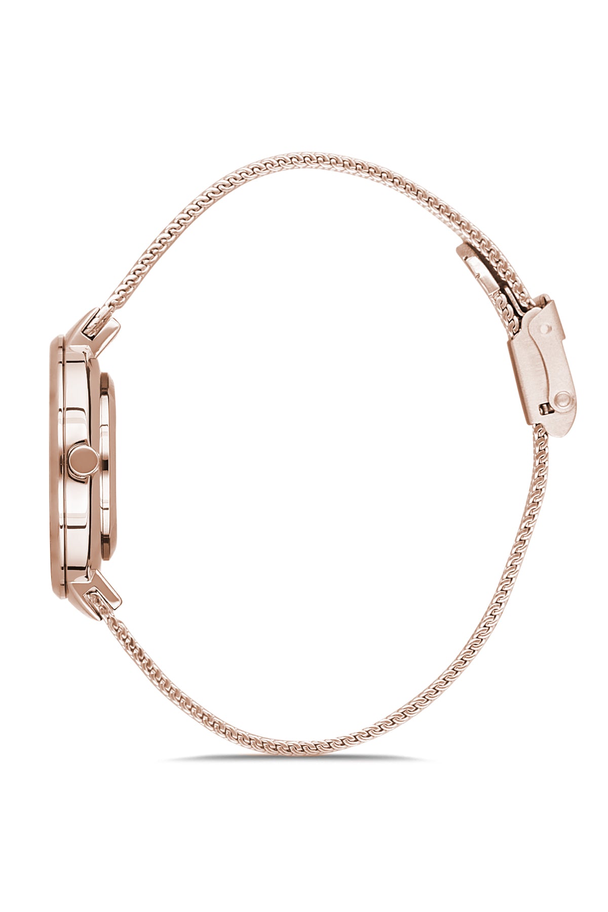 DAVID GUNER ROSE KAPLAMALI BEYAZ KADRANLI KADIN KOL SAATİ - DG-8130LC-C1