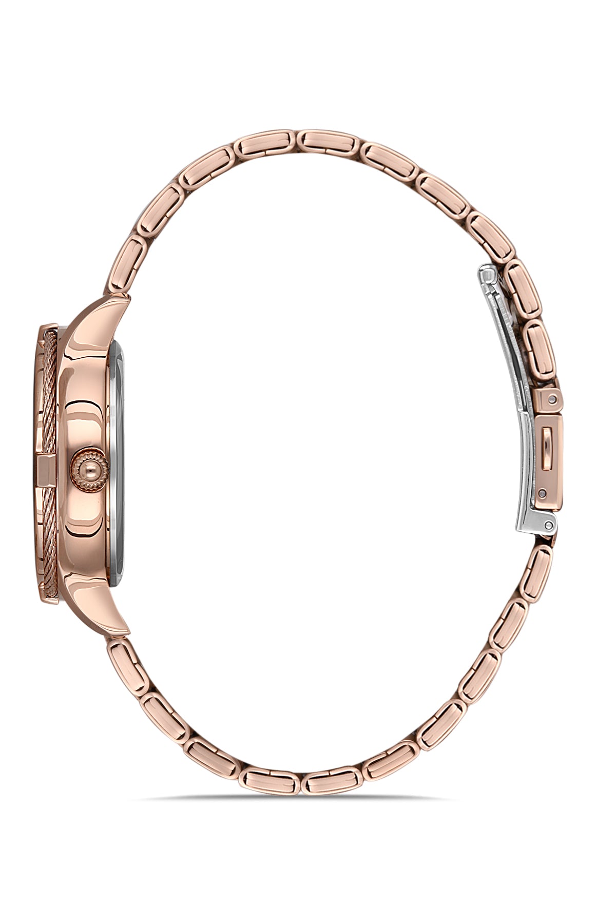 DAVID GUNER ROSE KAPLAMALI BEYAZ KADRANLI KADIN KOL SAATİ DG-8181LA-C1