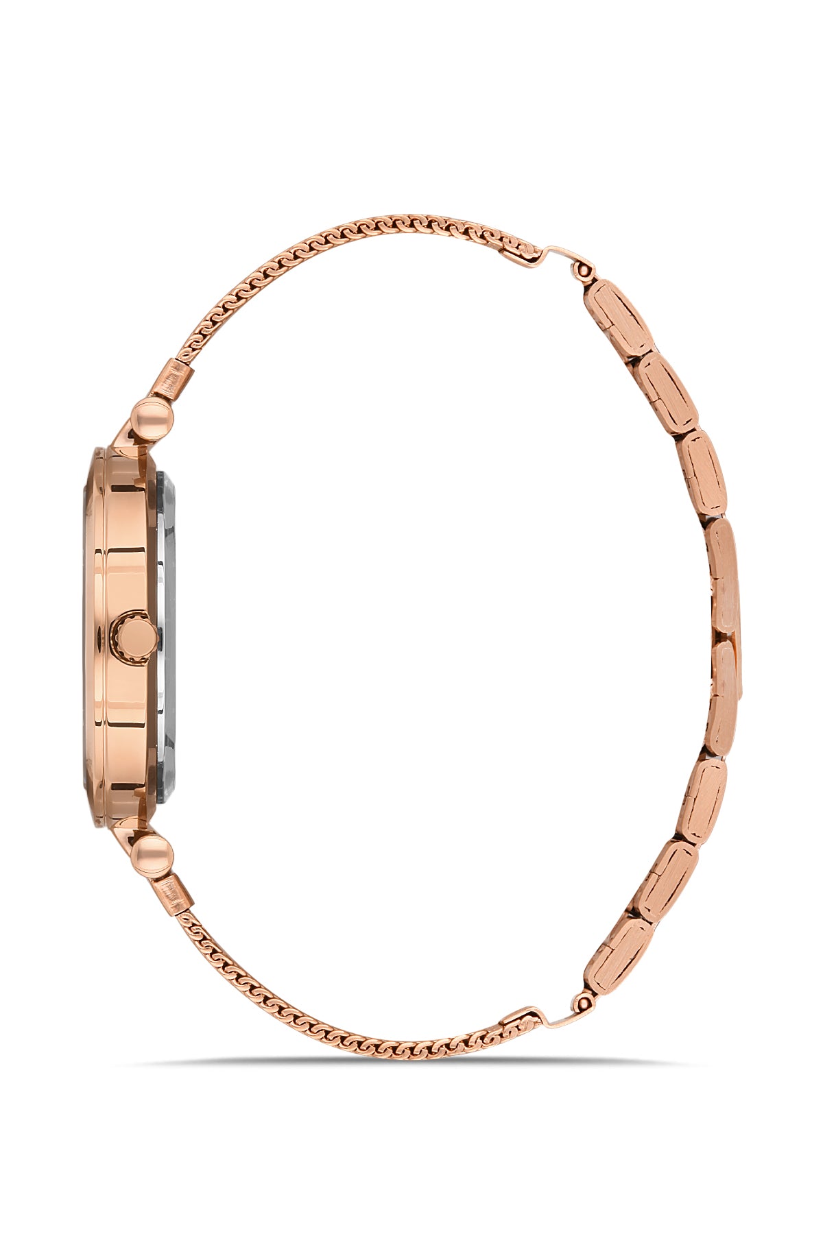 DAVID GUNER ROSE KAPLAMALI BEYAZ KADRANLI KADIN KOL SAATİ DG-8241LC-C1