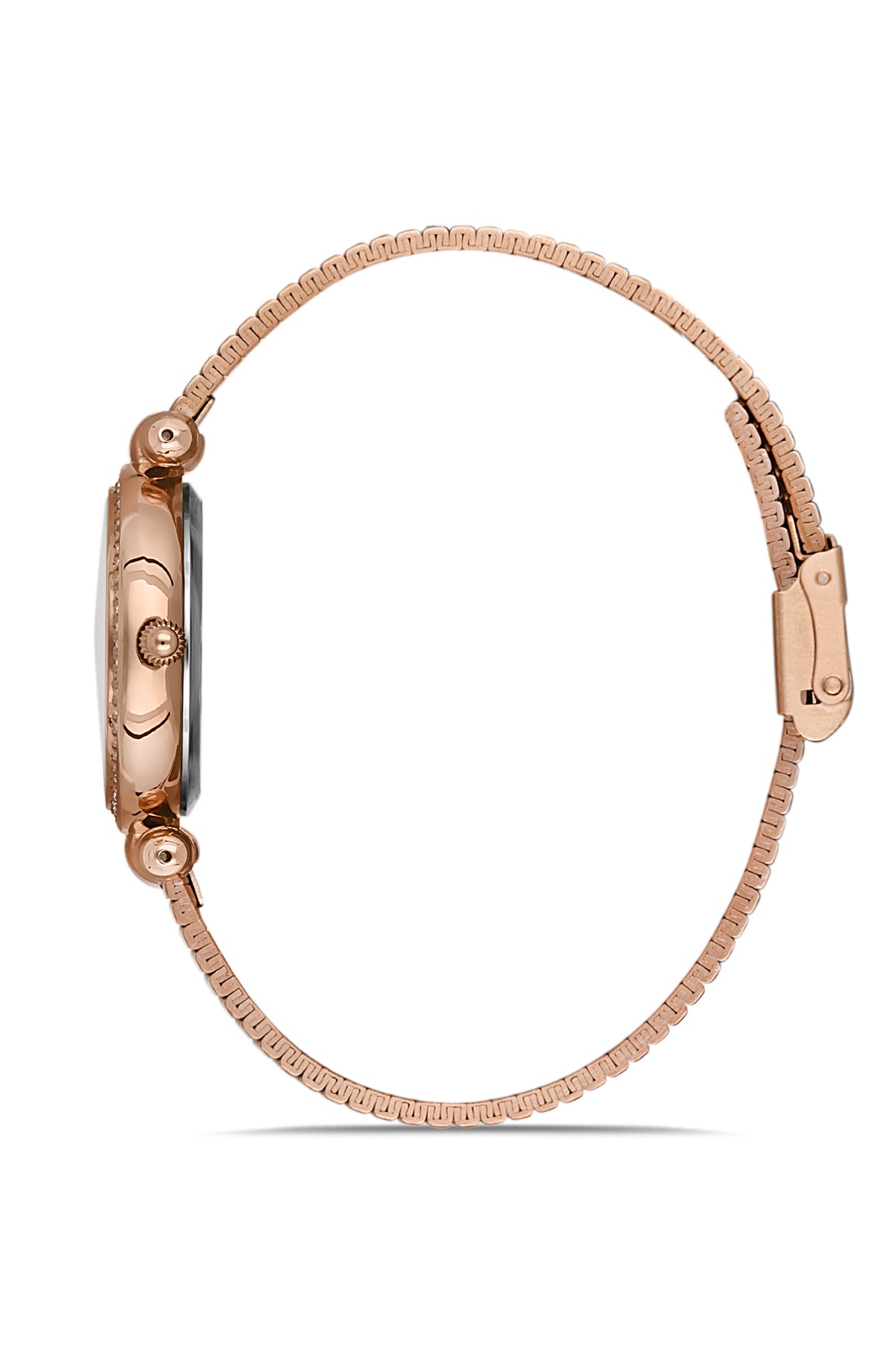 DAVID GUNER ROSE KAPLAMALI BEYAZ KADRANLI KADIN KOL SAATİ DG-8311LA-C1