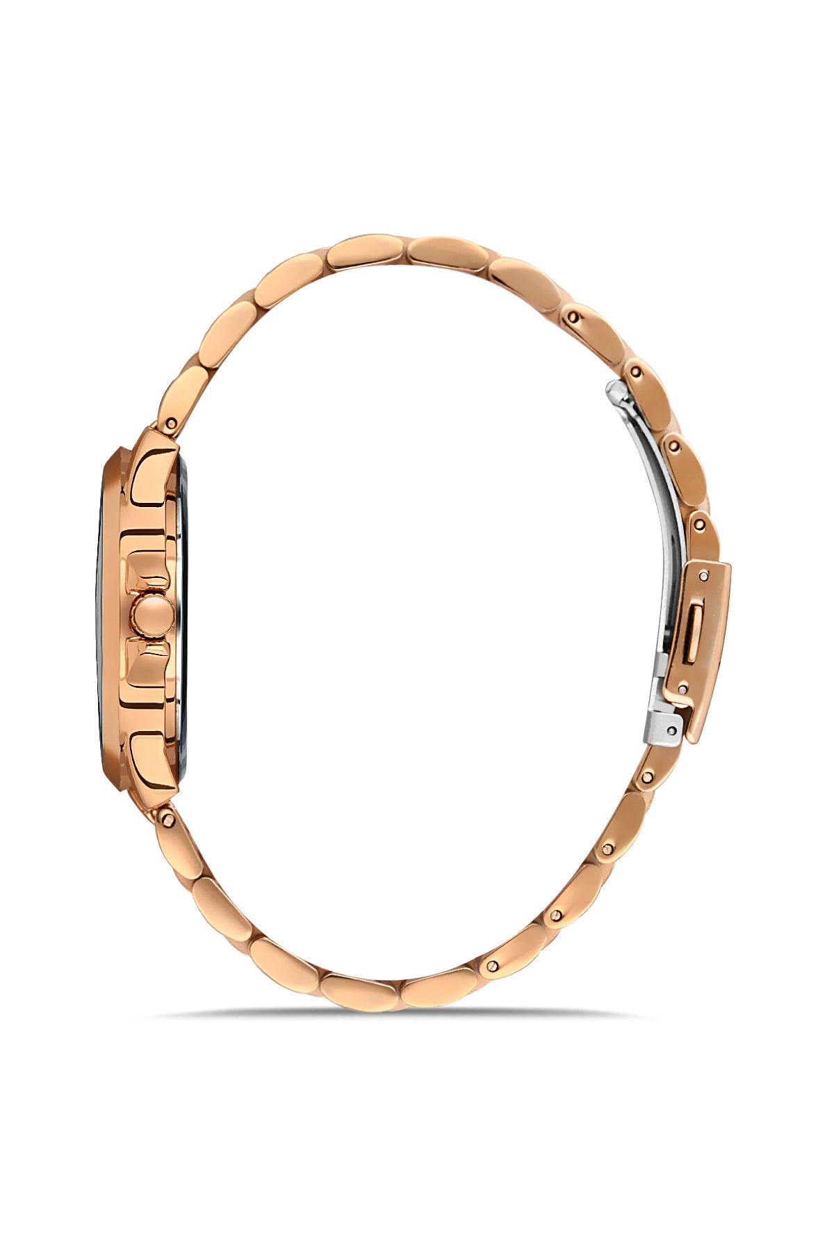 DAVID GUNER Rose Plating Silver Dial Women's Watch