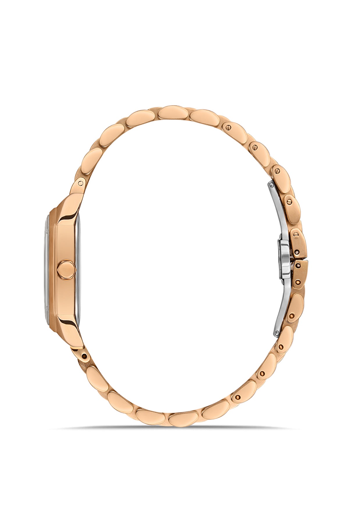 DAVID GUNER ROSE KAPLAMALI BEYAZ KADRANLI KADIN KOL SAATİ DG-8417LA-C1