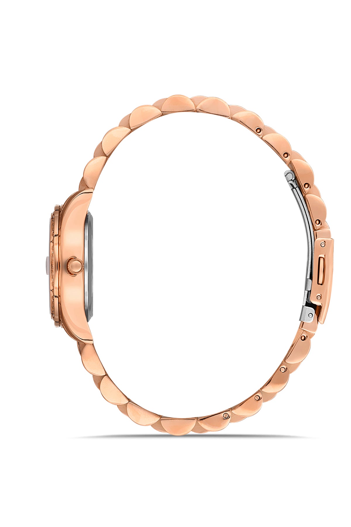 DAVID GUNER ROSE KAPLAMALI BEYAZ KADRANLI KADIN KOL SAATİ DG-8657LA-C1