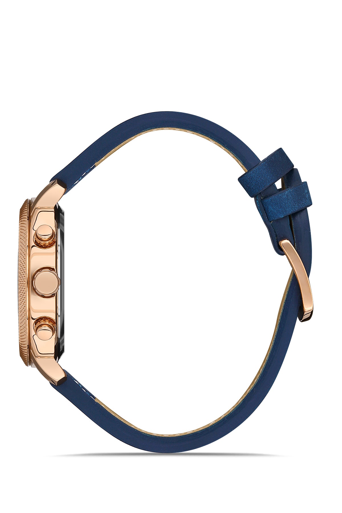 DAVID GUNER ROSE KAPLAMALI MAVİ KADRANLI ERKEK KOL SAATİ - DG-8052GB-T3