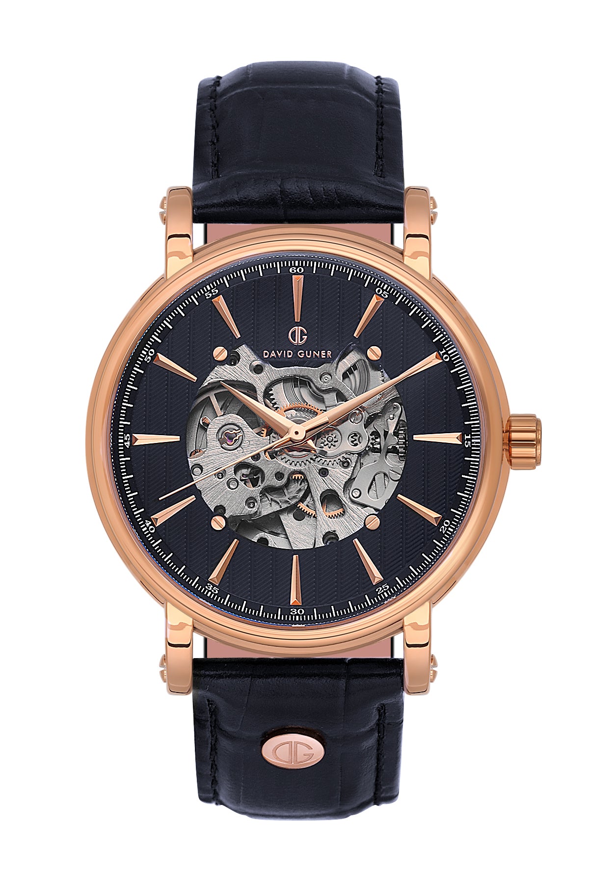 DAVID GUNER Mavi Kadranlı Otomatik Erkek Kol Saati