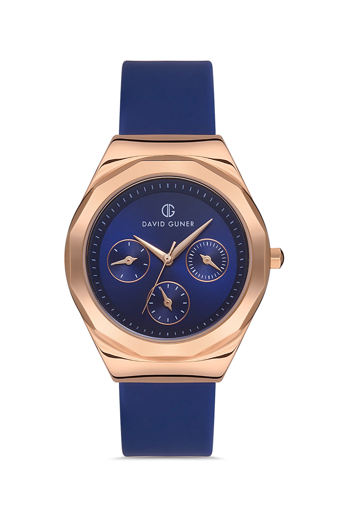 DAVID GUNER ROSE KAPLAMALI MAVİ KADRANLI KADIN KOL SAATİ DG-8266LD-T3