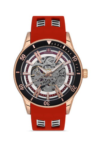 DAVID GUNER ROSE KAPLAMALI SİYAH KADRANLI ERKEK KOL SAATİ - DG-8619GD-ZT1