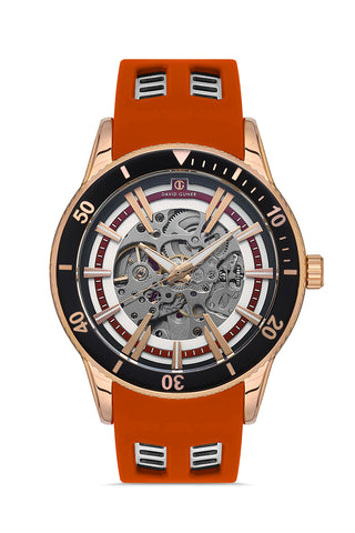 DAVID GUNER ROSE KAPLAMALI SİYAH KADRANLI ERKEK KOL SAATİ - DG-8619GD-ZV1