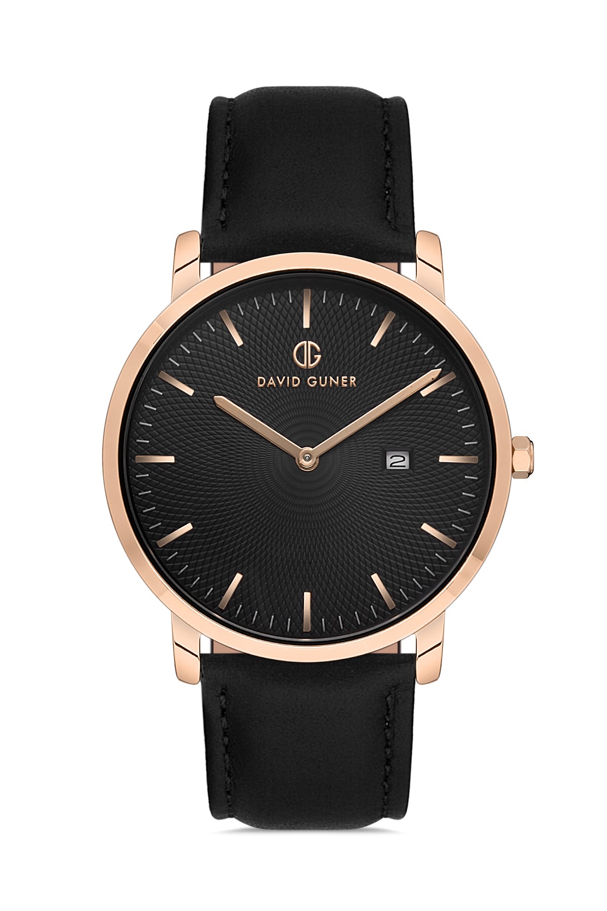 DAVID GUNER ROSE KAPLAMALI SİYAH KADRANLI ERKEK KOL SAATİ DG-8287GB-R2