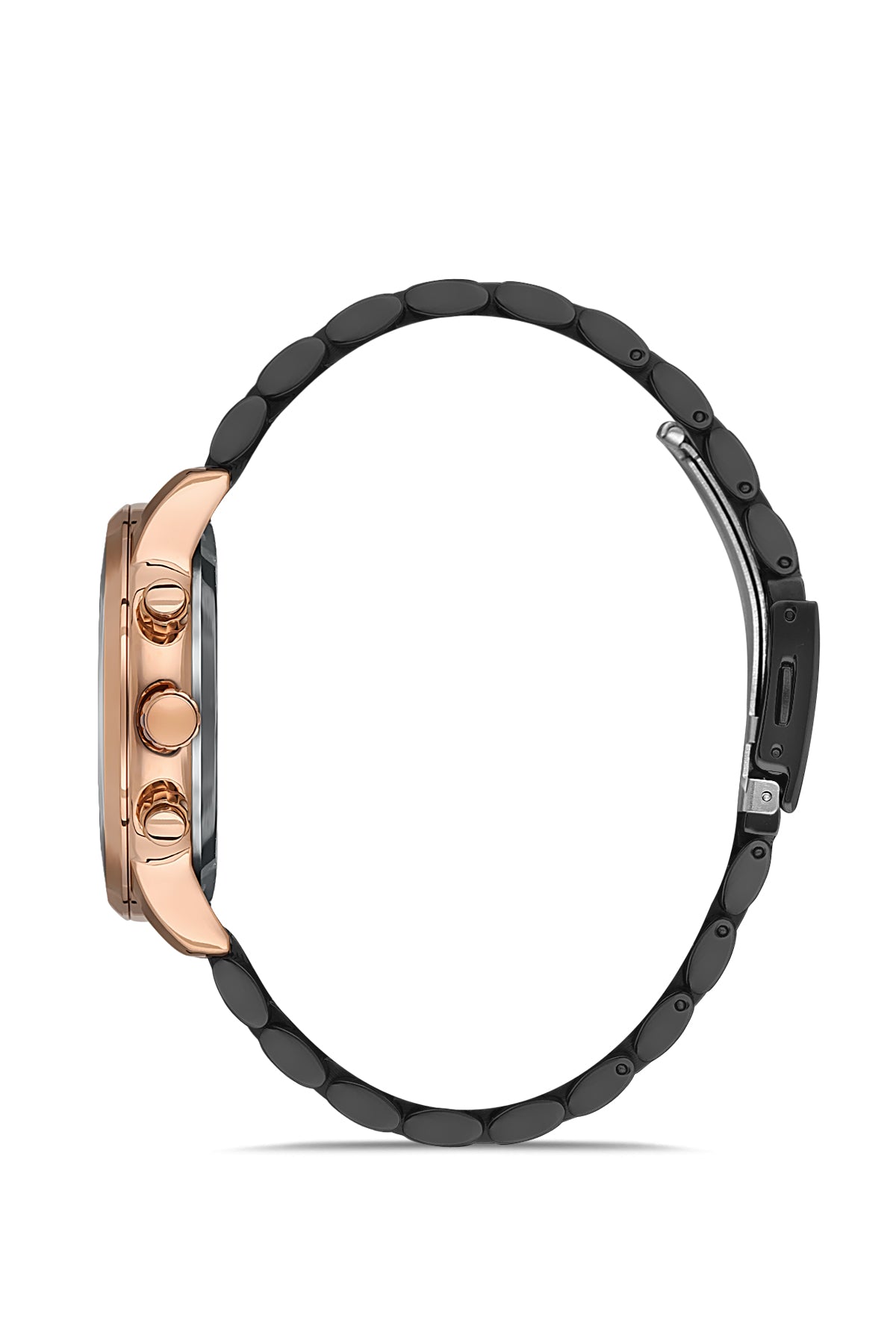 DAVID GUNER Rose Black Coating Black Dial Multifunctional Men's Watch