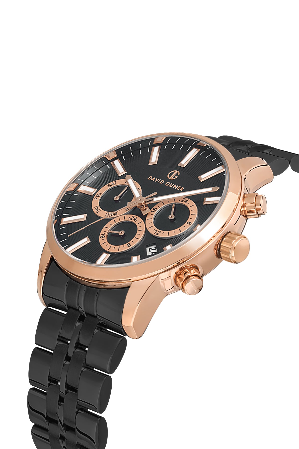 DAVID GUNER Rose Black Coating Black Dial Multifunctional Men's Watch