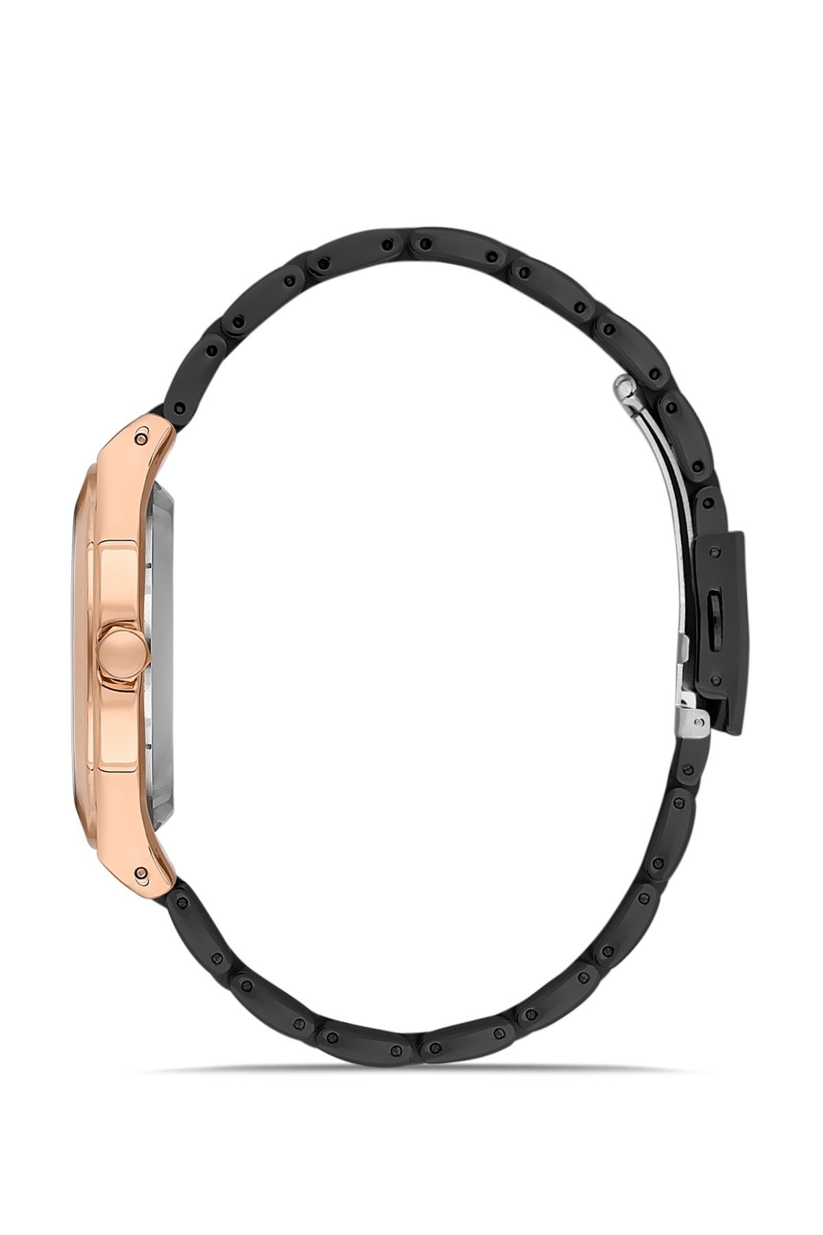 DAVID GUNER Rose Kaplamalı Siyah Kadranlı Erkek Kol Saati - DG-8519GA-R2