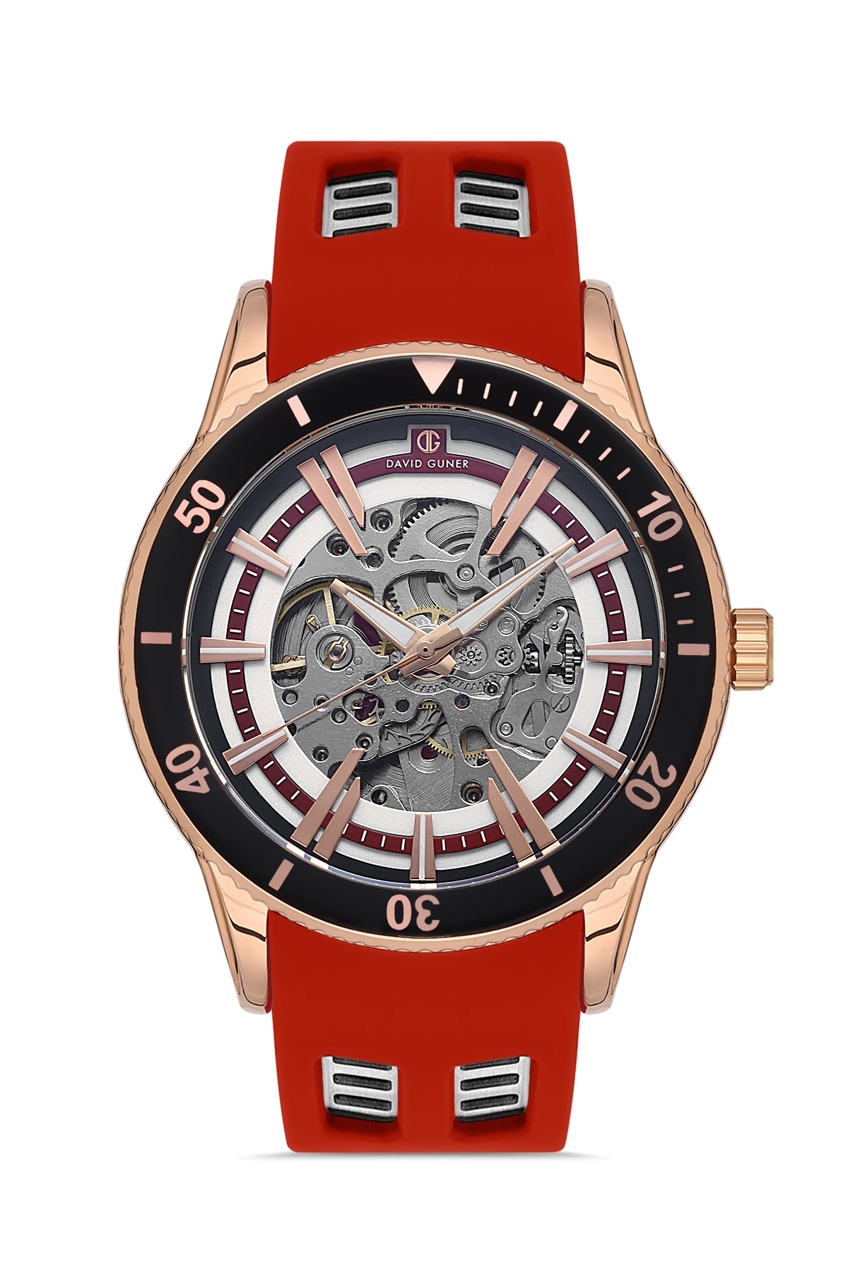 DAVID GUNER ROSE KAPLAMALI SİYAH KADRANLI ERKEK KOL SAATİ - DG-8619GD-ZT1