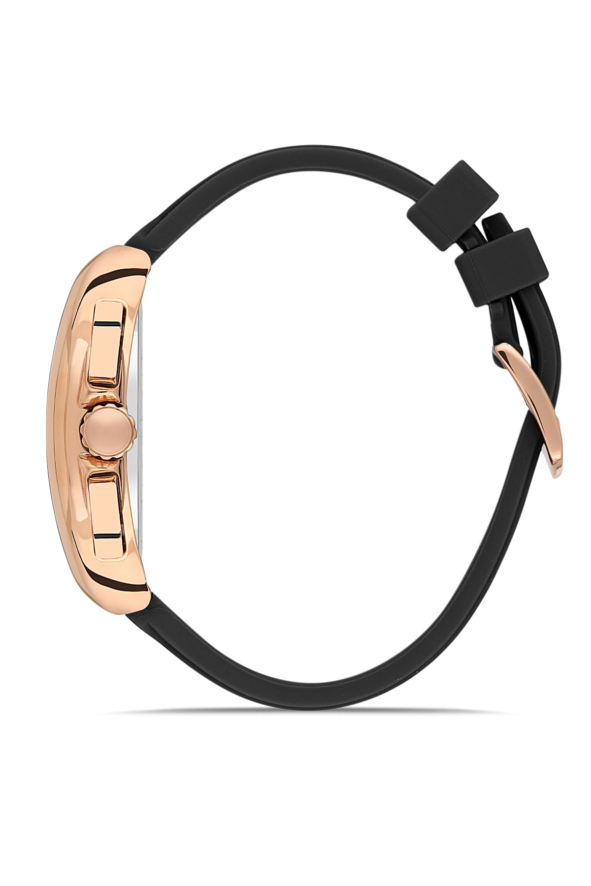 DAVID GUNER Rose Kaplama Siyah Kadranlı Multi Fonksiyonlu Erkek Kol Saati