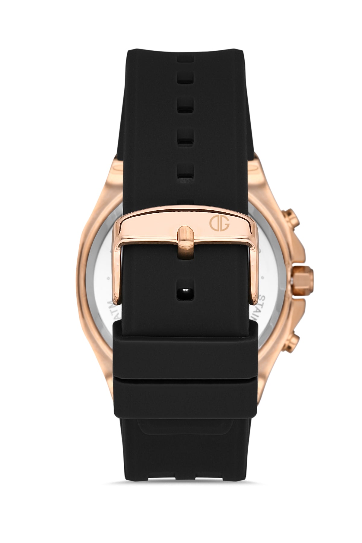 DAVID GUNER Rose Kaplamalı Siyah Silikon Kordonlu Erkek Kol Saati - DG-8396GD-R2