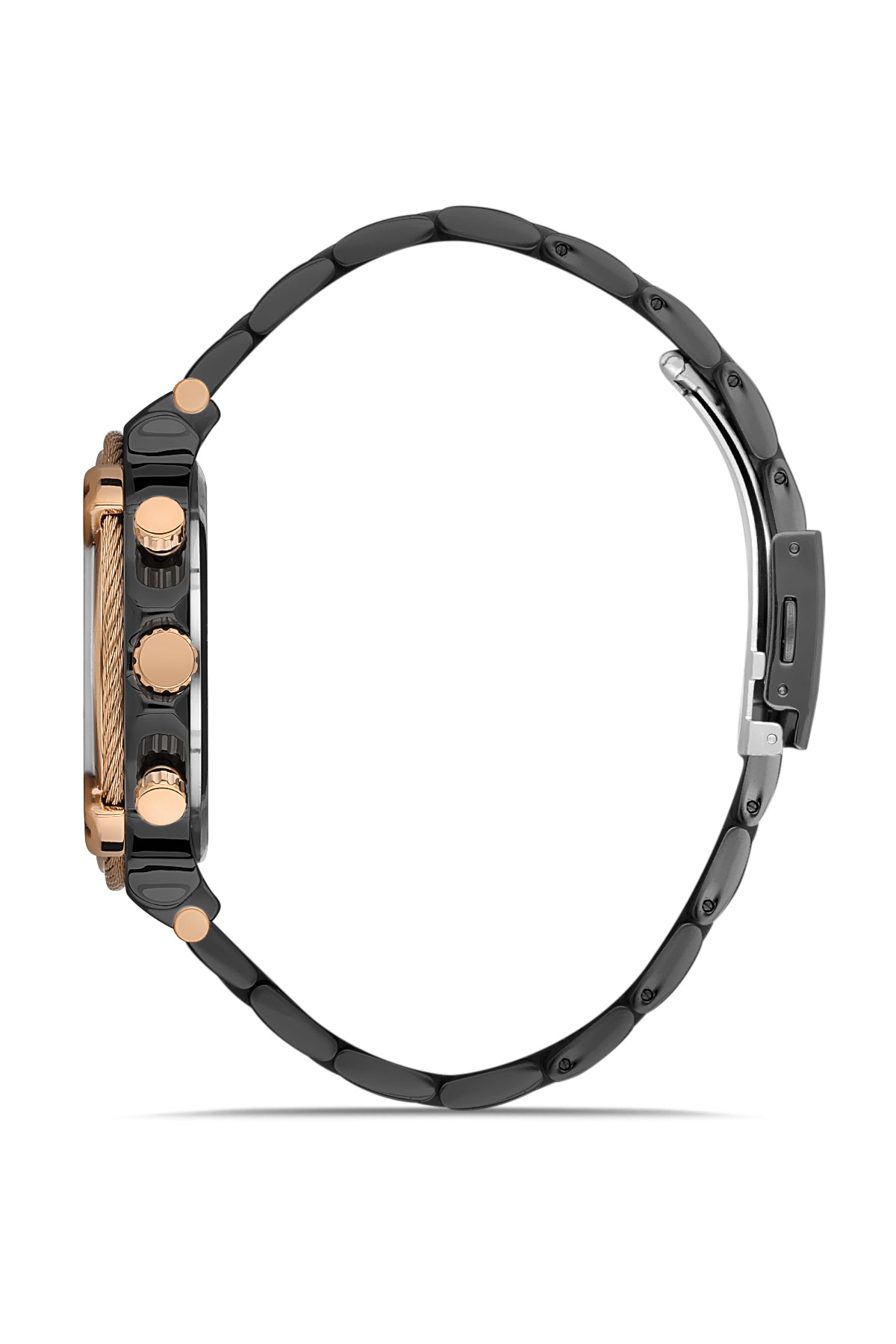 DAVID GUNER Rose Siyah Kaplama Kırmızı Kadran Erkek Kol Saati - DG-8088GA-R2