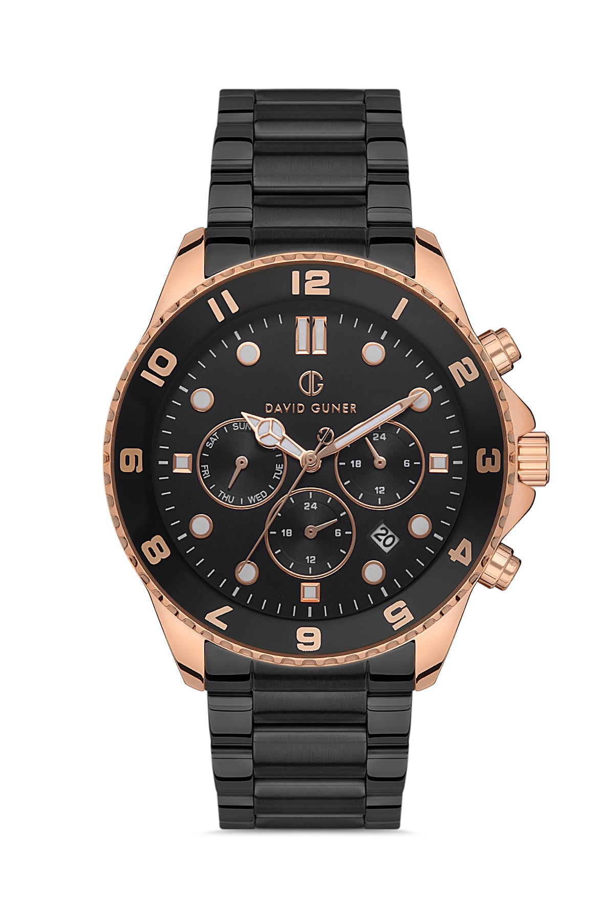DAVID GUNER Rose Black Coated Men's Watch