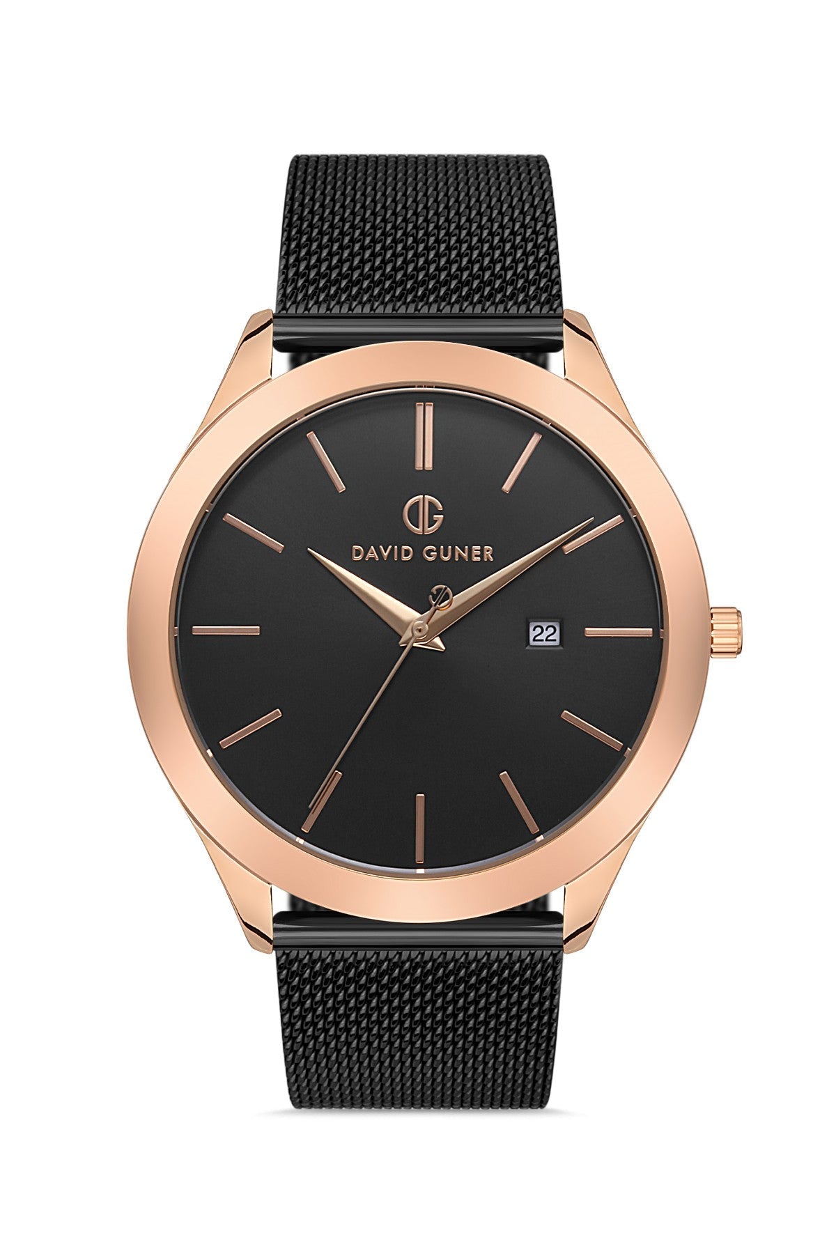 DAVID GUNER ROSE SİYAH KAPLAMALI SİYAH KADRANLI ERKEK KOL SAATİ - DG-8179GC-R2