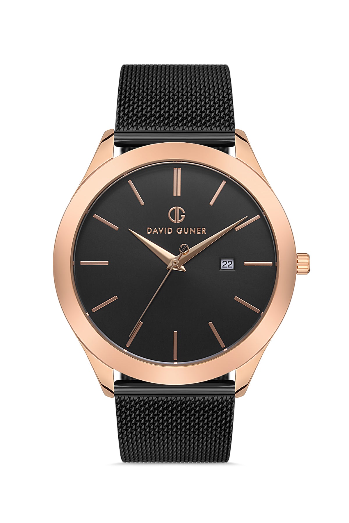 DAVID GUNER ROSE SİYAH KAPLAMALI SİYAH KADRANLI ERKEK KOL SAATİ - DG-8179GC-R2