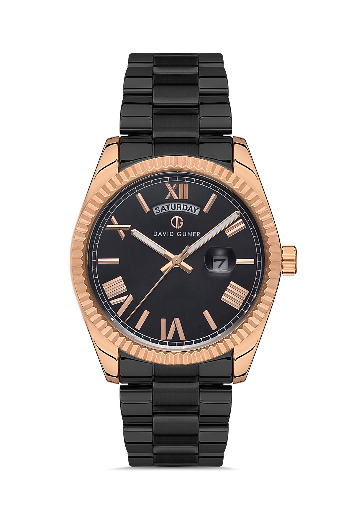 DAVID GUNER ROSE SİYAH KAPLAMALI SİYAH KADRANLI ERKEK KOL SAATİ DG-8329GA2-R2