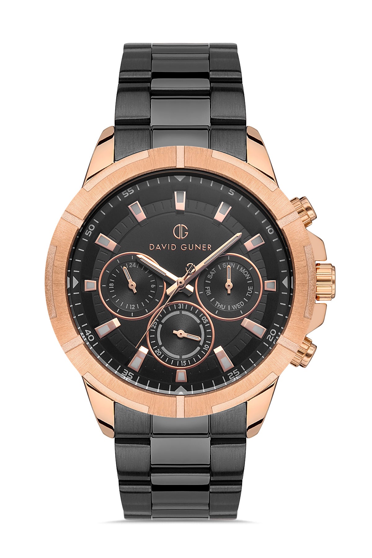 DAVID GUNER ROSE SİYAH KAPLAMALI SİYAH KADRANLI ERKEK KOL SAATİ DG-8357GA-R2