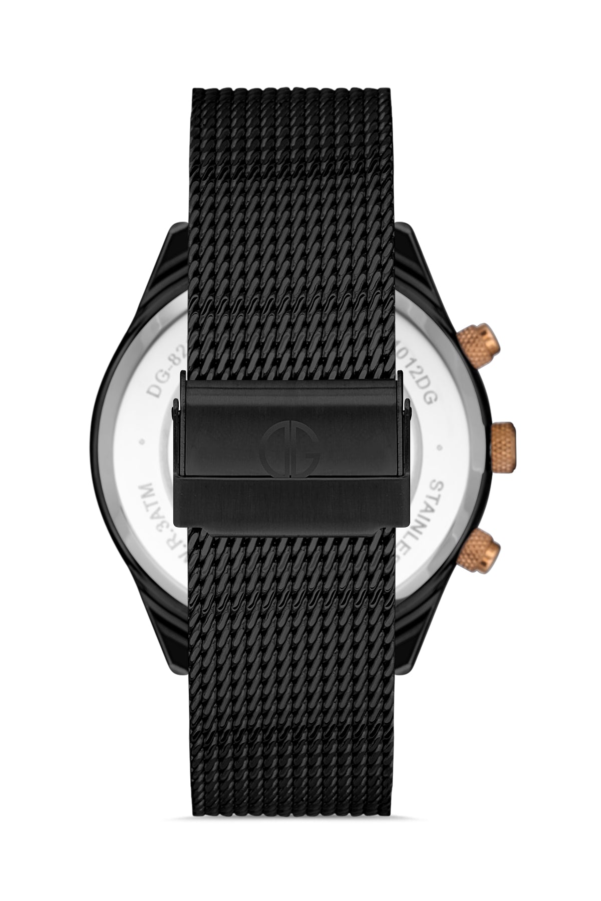 DAVID GUNER ROSE SİYAH KAPLAMALI SİYAH KADRANLI ERKEK KOL SAATİ - DG-8368GC-R2R