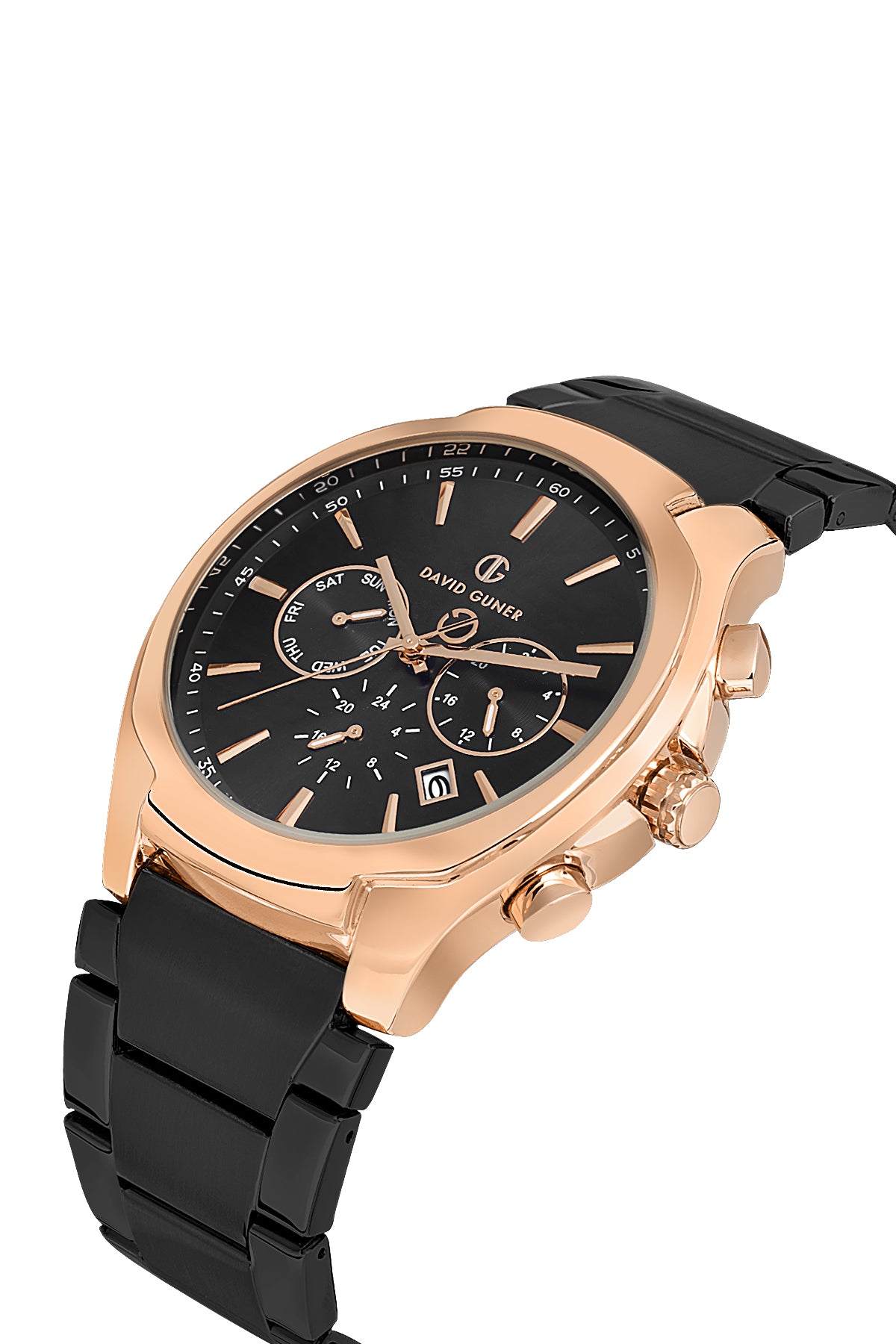 DAVID GUNER ROSE SİYAH KAPLAMALI SİYAH KADRANLI ERKEK KOL SAATİ - DG-8395GA-R2