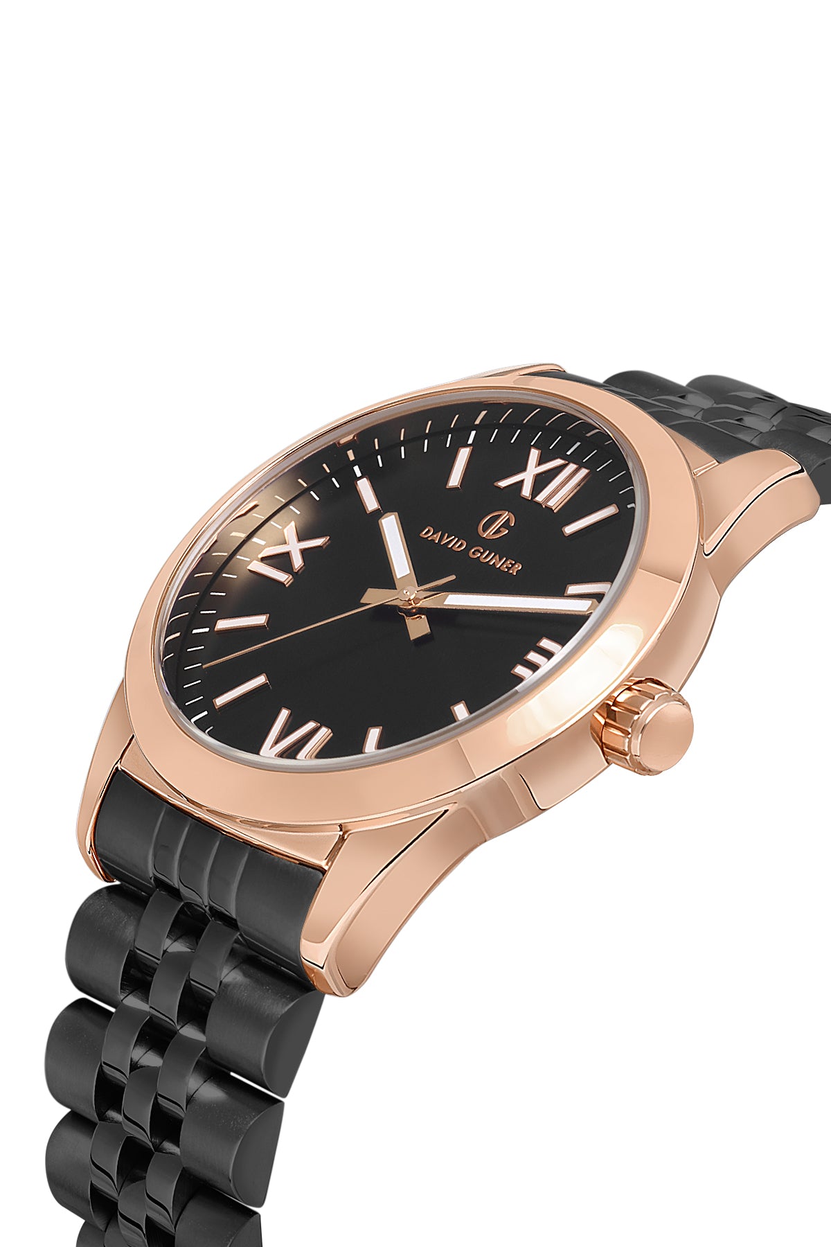 DAVID GUNER Rose siyah Kaplamalı Siyah Kadranlı Erkek Kol Saati - DG-8502GA-R2