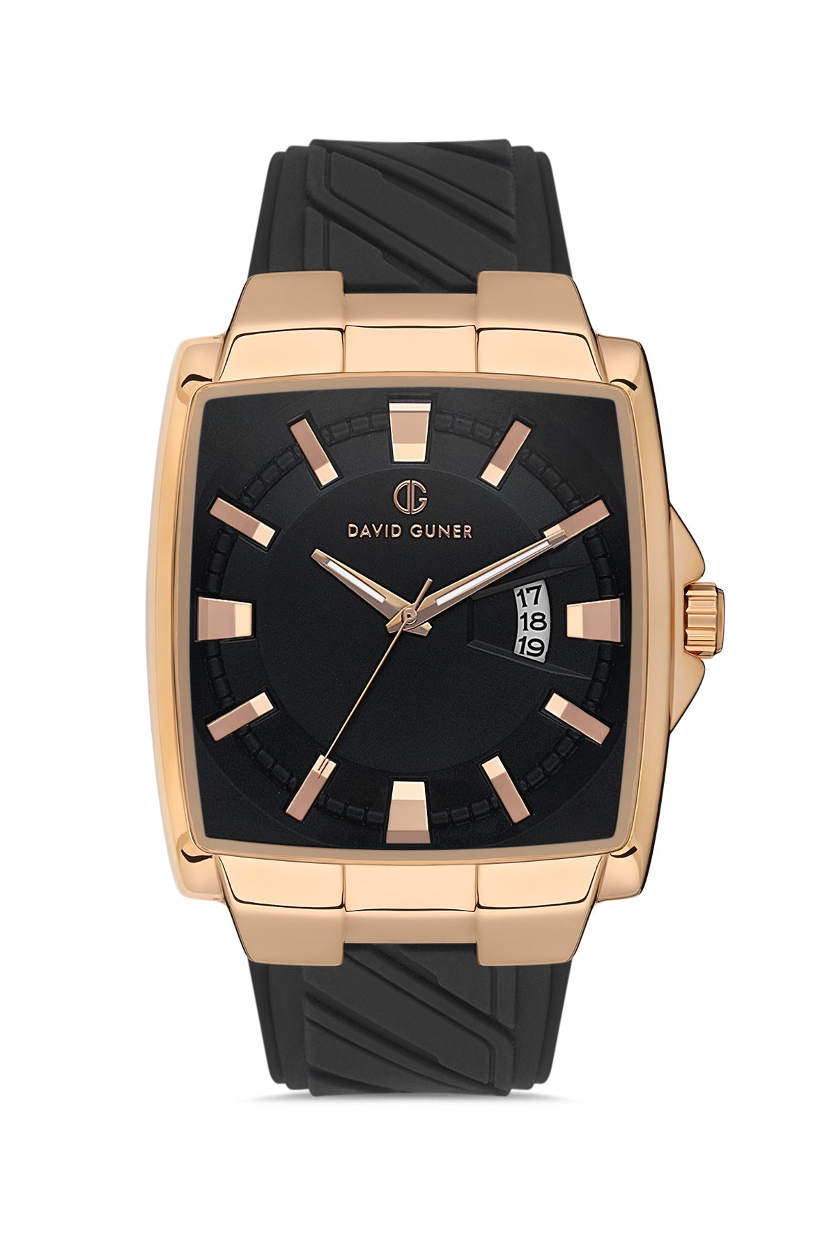 DAVID GUNER Rose Siyah Kaplamalı Siyah Kadranlı Erkek Kol Saati - DG-8622GD-R2