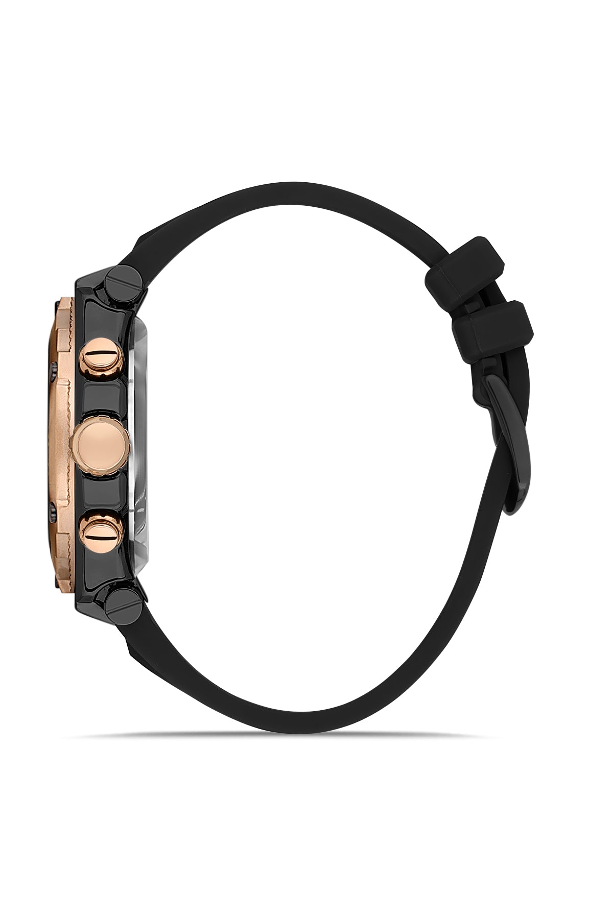 DAVID GUNER Gun Kaplamalı Siyah Silikon Kordonlu Multi Fonksiyonlu Erkek Kol Saati - DG-8641GD-R2