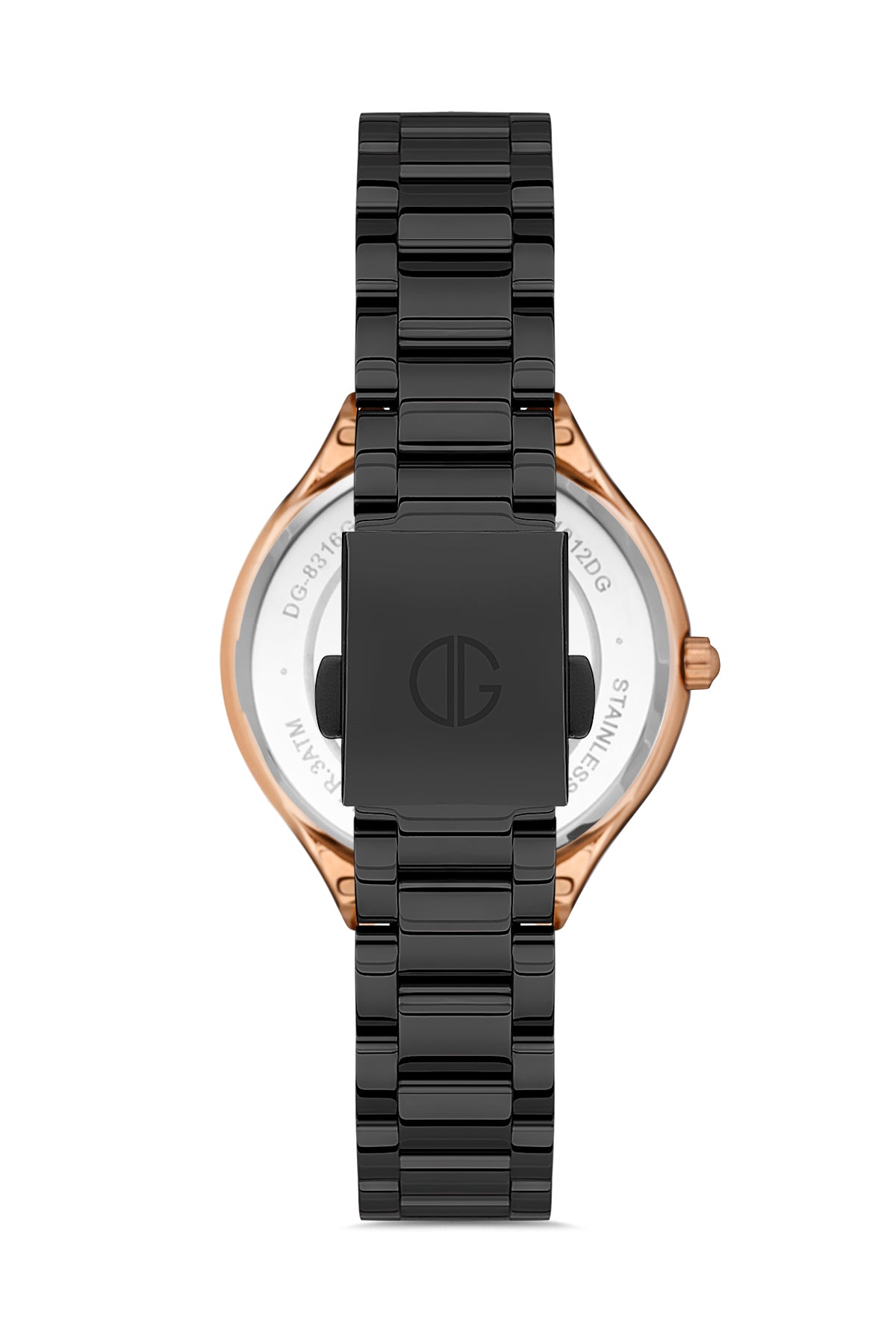 DAVID GUNER ROSE SİYAH KAPLAMALI SİYAH KADRANLI KADIN KOL SAATİ - DG-8346LA-R2
