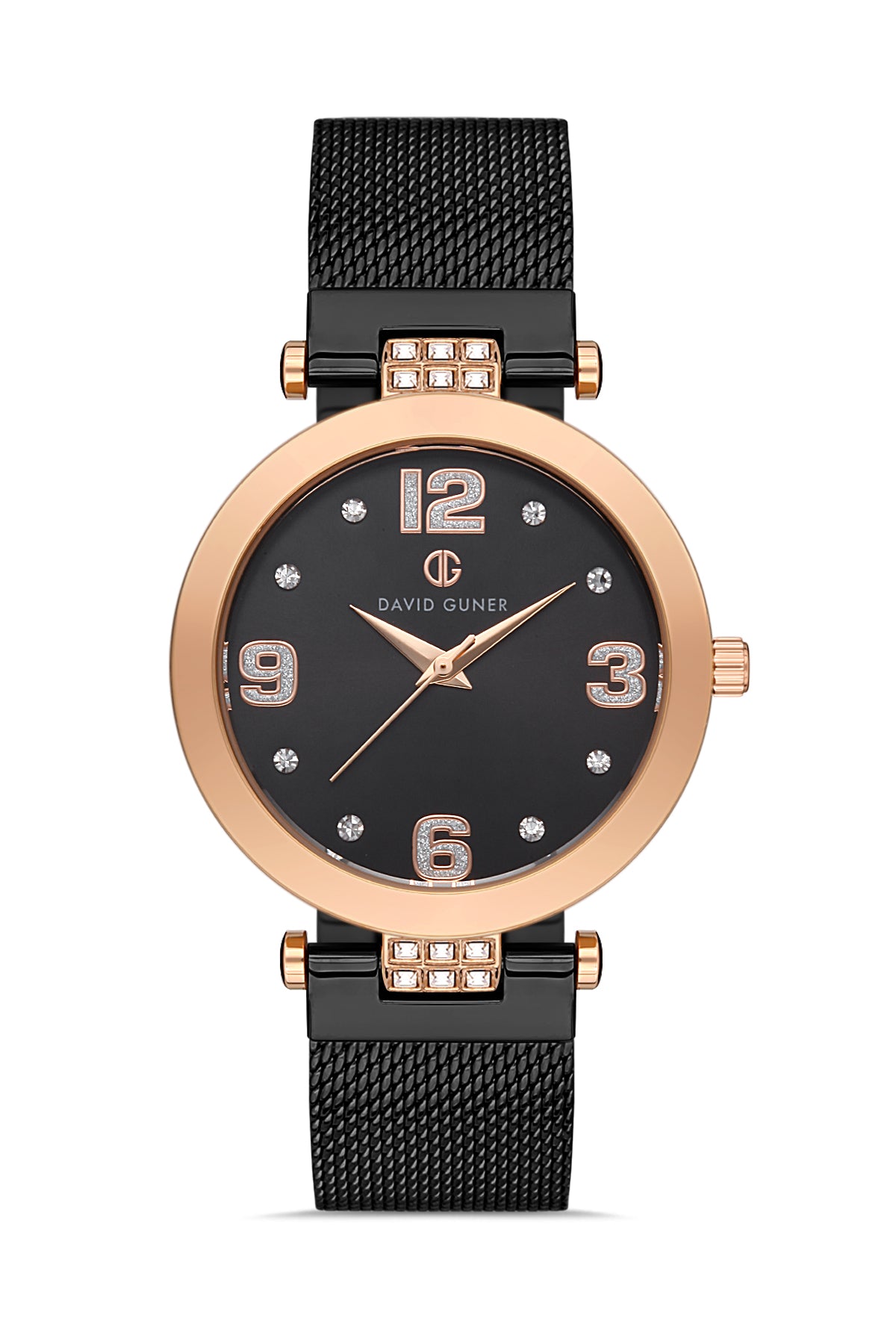 DAVID GUNER ROSE SİYAH KAPLAMALI SİYAH KADRANLI KADIN KOL SAATİ DG-8241LC-R2