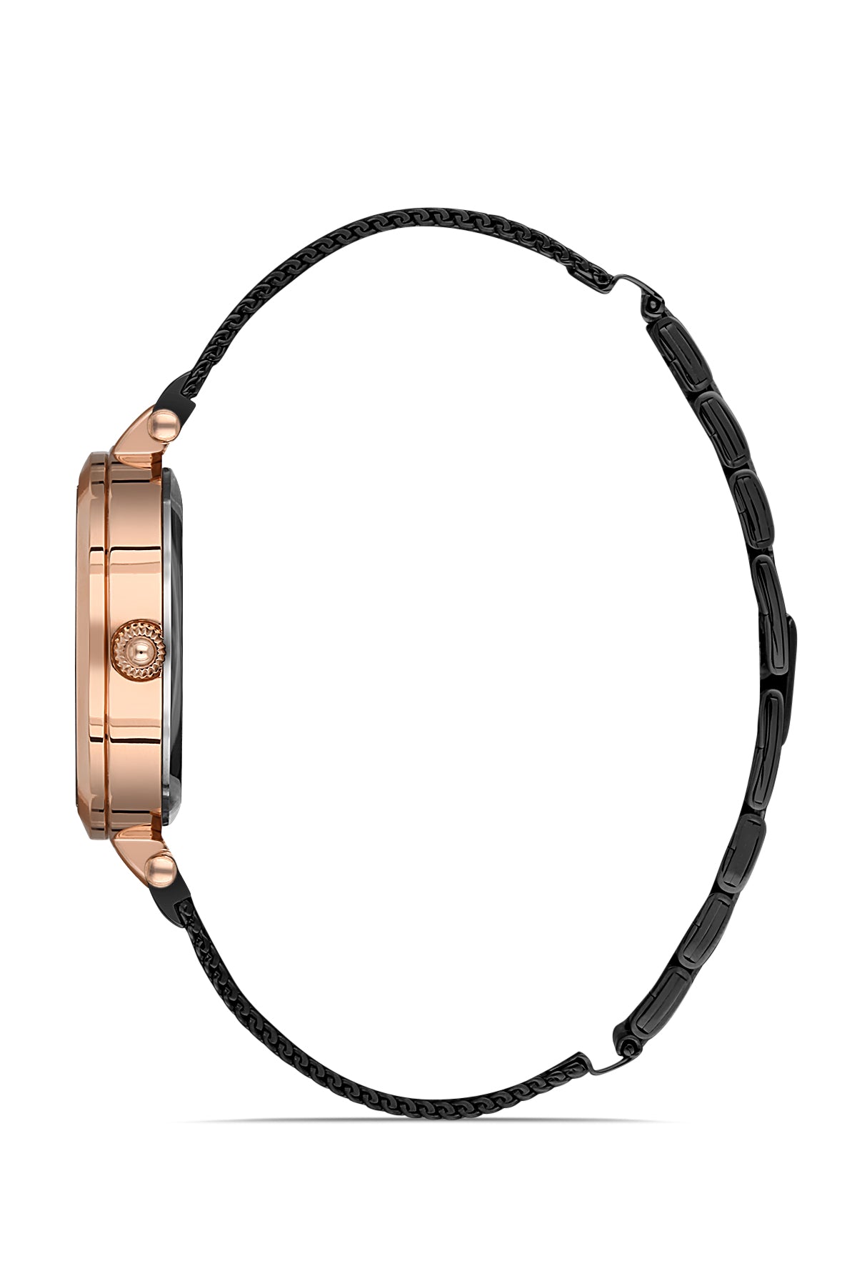 DAVID GUNER ROSE SİYAH KAPLAMALI SİYAH KADRANLI KADIN KOL SAATİ DG-8268LC-R2