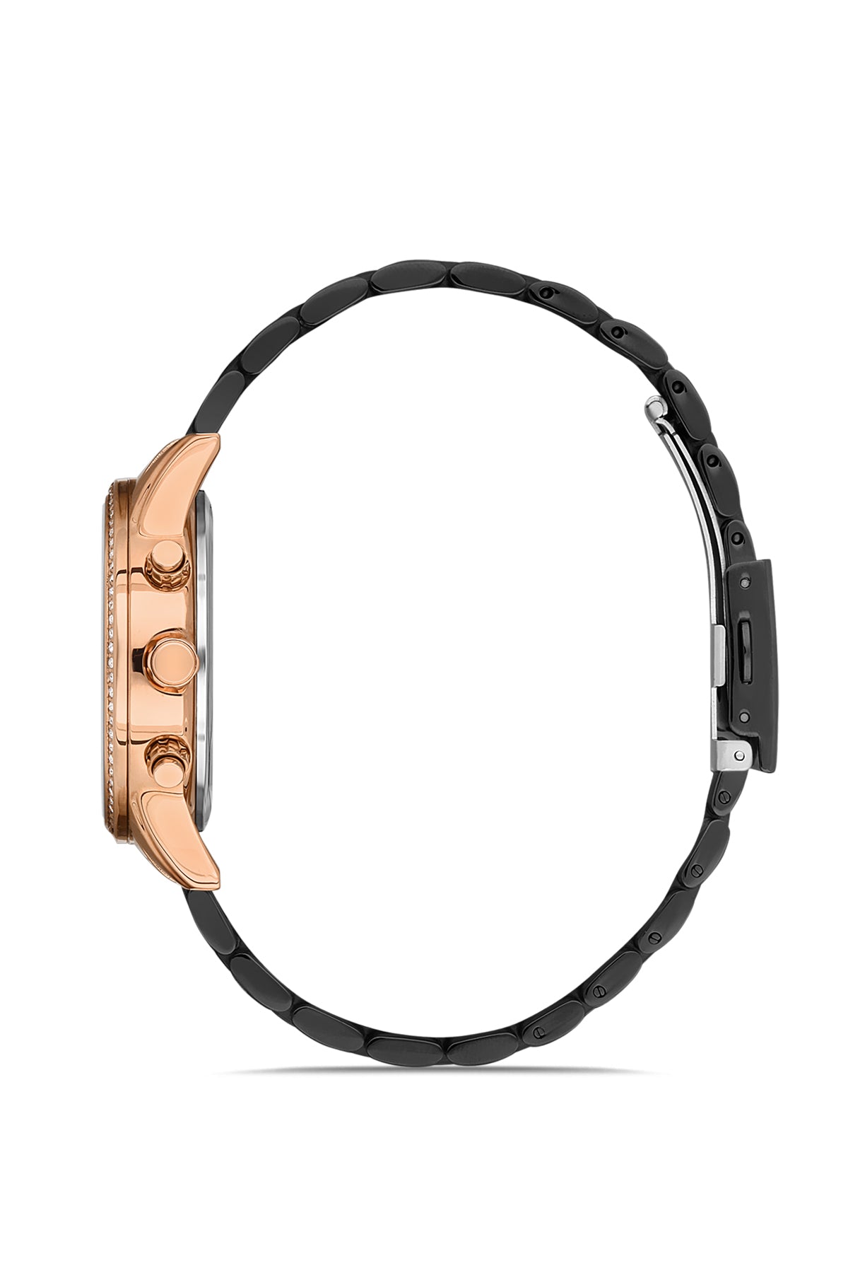 DAVID GUNER ROSE SİYAH KAPLAMALI SİYAH KADRANLI KADIN KOL SAATİ - DG-8301LA-R2