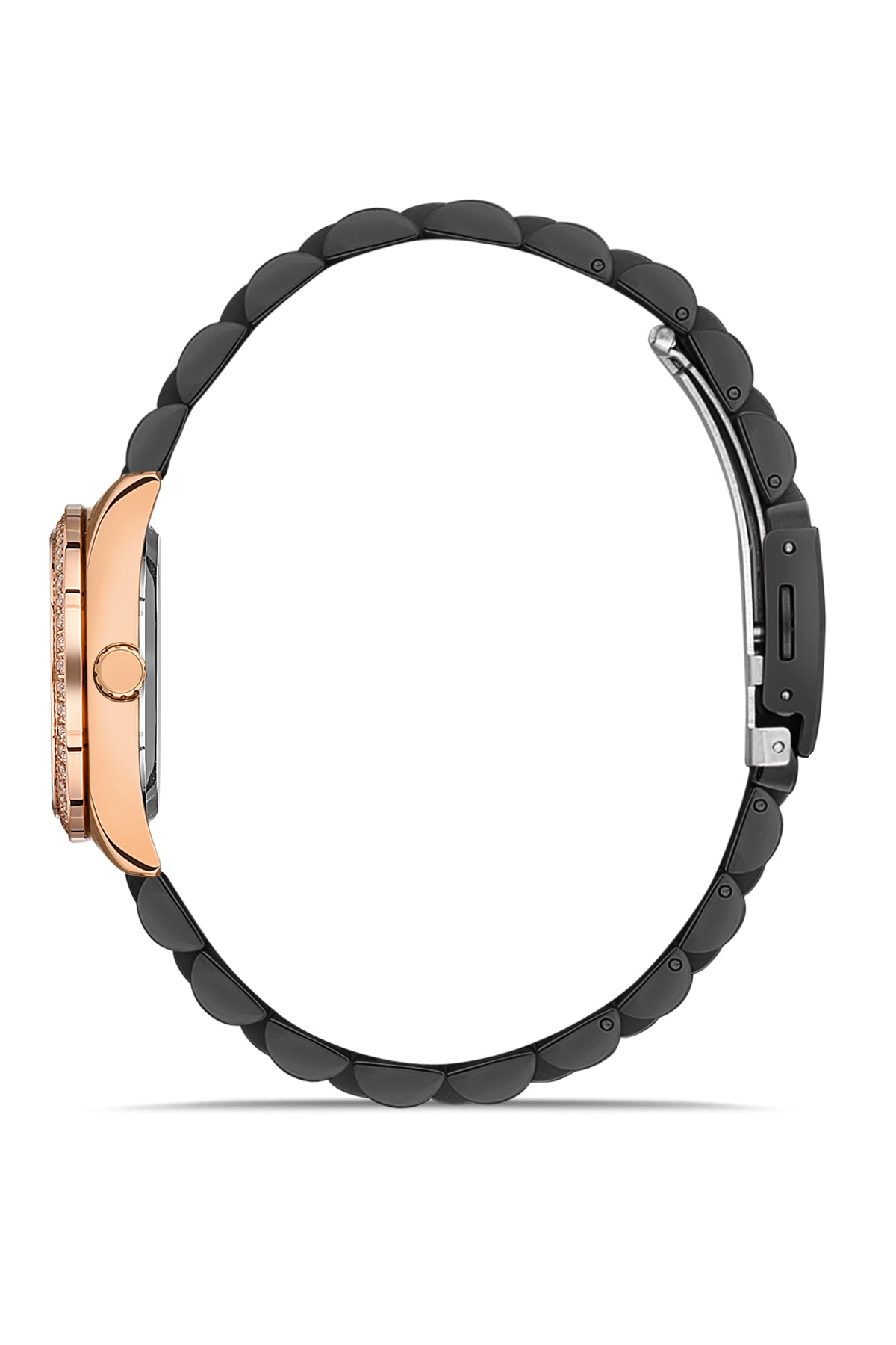 DAVID GUNER ROSE SİYAH KAPLAMALI SİYAH KADRANLI KADIN KOL SAATİ DG-8383LA-R2