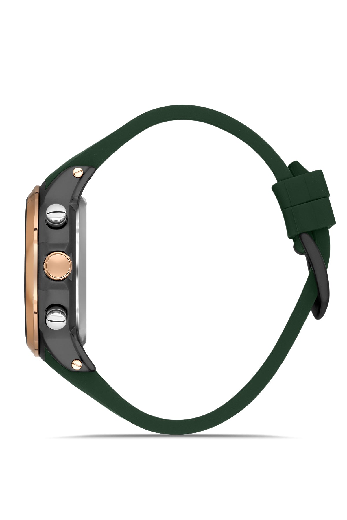 David Guner Green Silicone Band Men's Watch