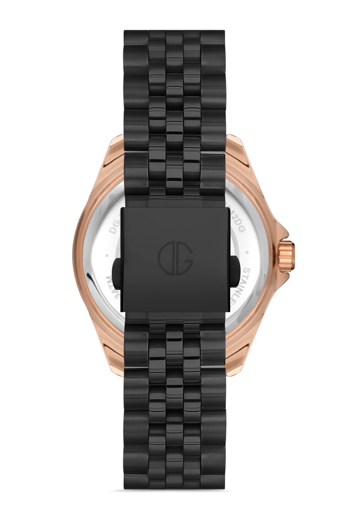 DAVID GUNER Rose Siyah Renk Kaplamalı Siyah Kadranlı Takvimli Erkek Kol Saati - DG-8230GA-R2