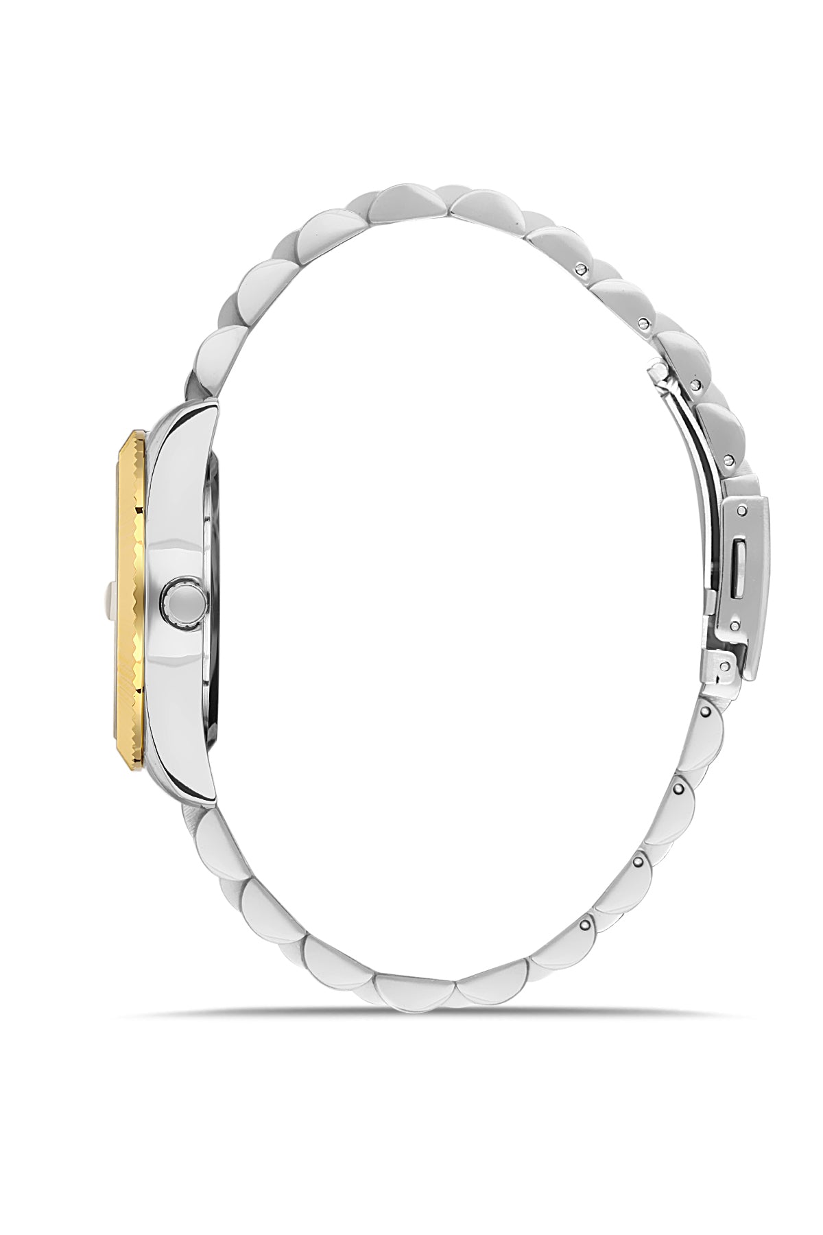 DAVID GUNER Yellow and White Dial Women's Watch