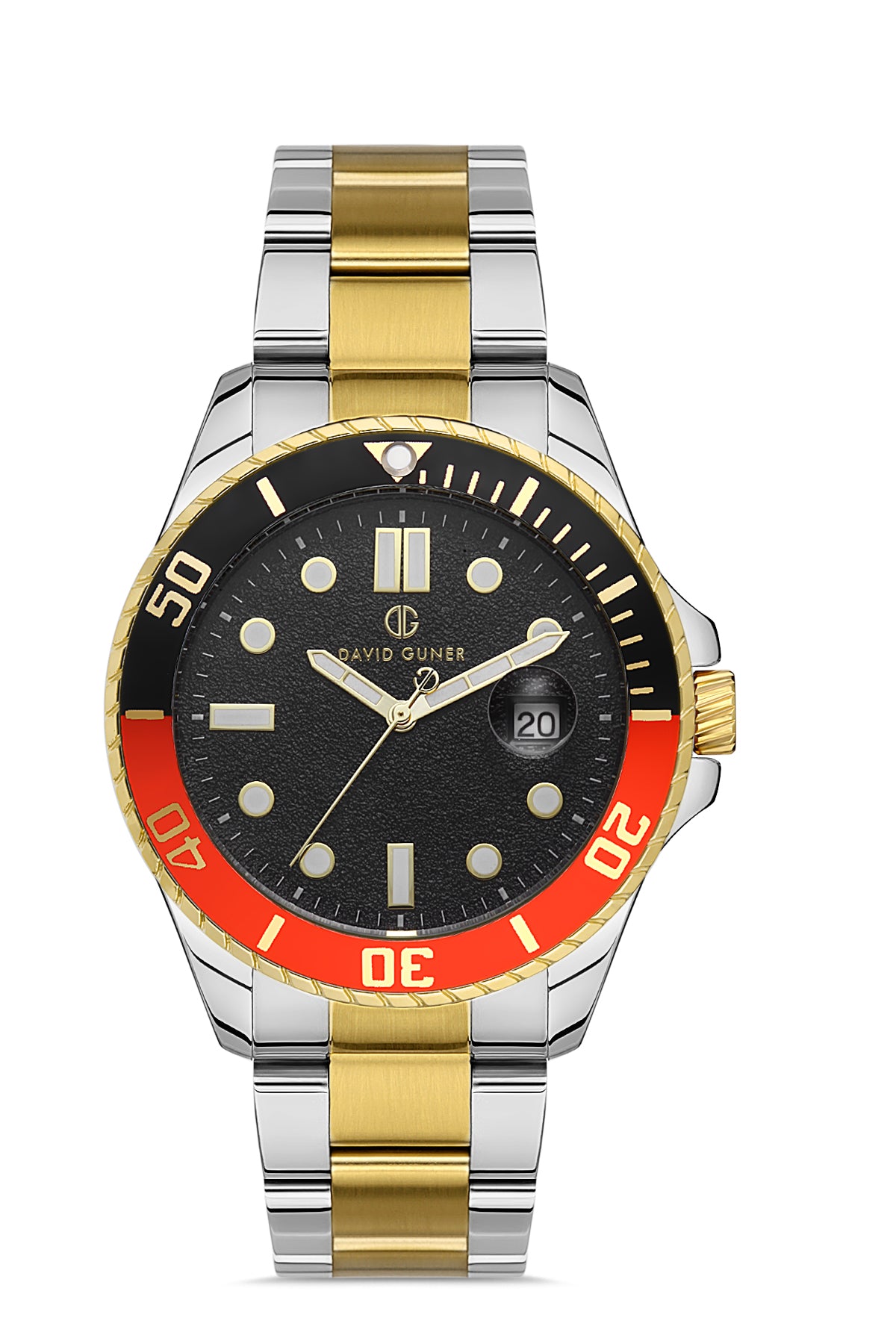 Davıd Guner Yellow White Coated Men's Watch