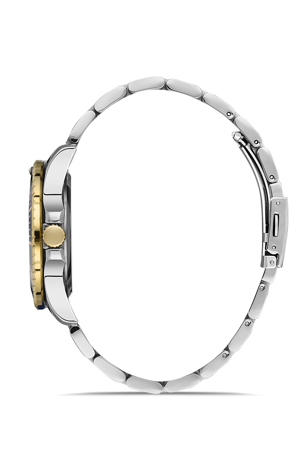 Davıd Guner Yellow and White Coated Green Dial Men's Watch