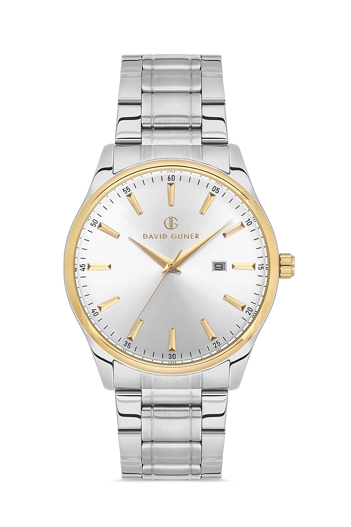 DAVID GUNER SARI BEYAZ KAPLAMALI BEYAZ KADRANLI ERKEK KOL SAATİ - DG-8714GA-D1