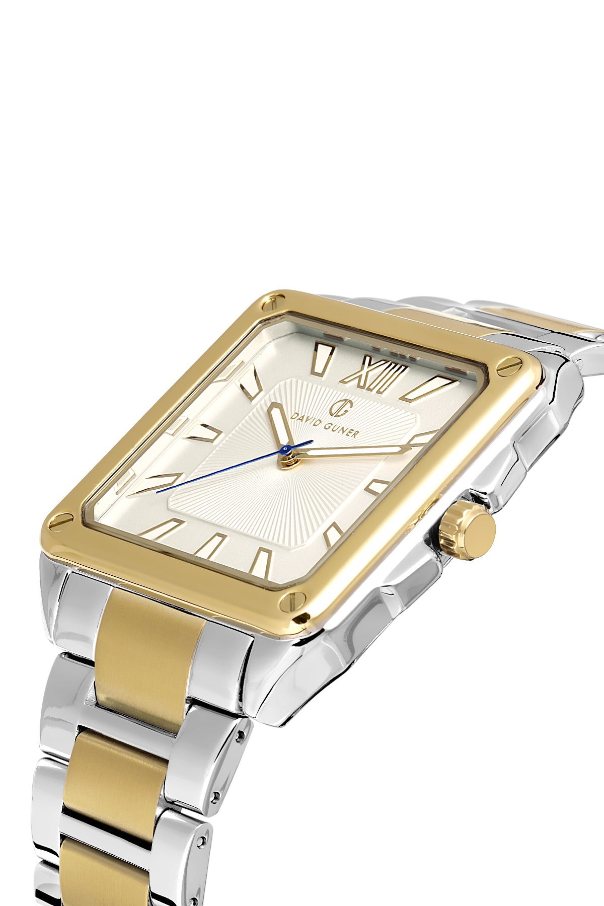DAVID GUNER Gümüş Kadranlı Sarı Gümüş Kaplamalı Erkek Kol Saati - DG-8668GA-D1
