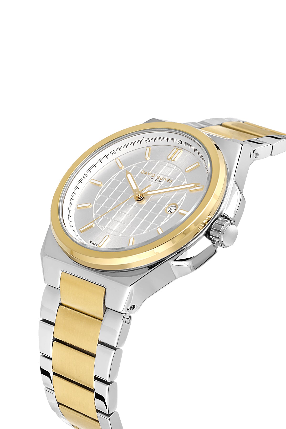 DAVID GUNER SARI BEYAZ KAPLAMALI BEYAZ KADRANLI ERKEK KOL SAATİ DG-8870GA-D1