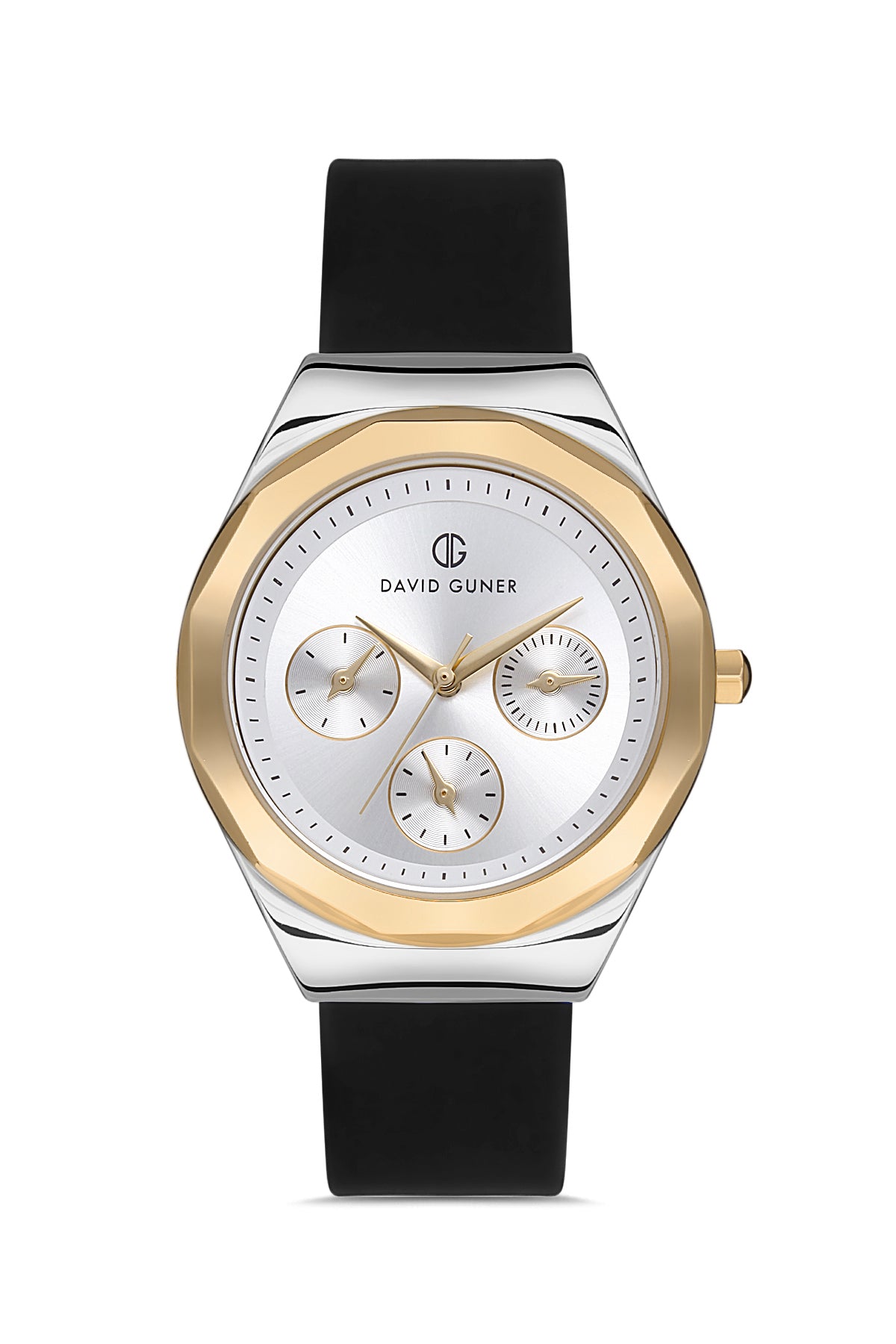 DAVID GUNER SARI BEYAZ KAPLAMALI BEYAZ KADRANLI KADIN KOL SAATİ DG-8266LD-D1
