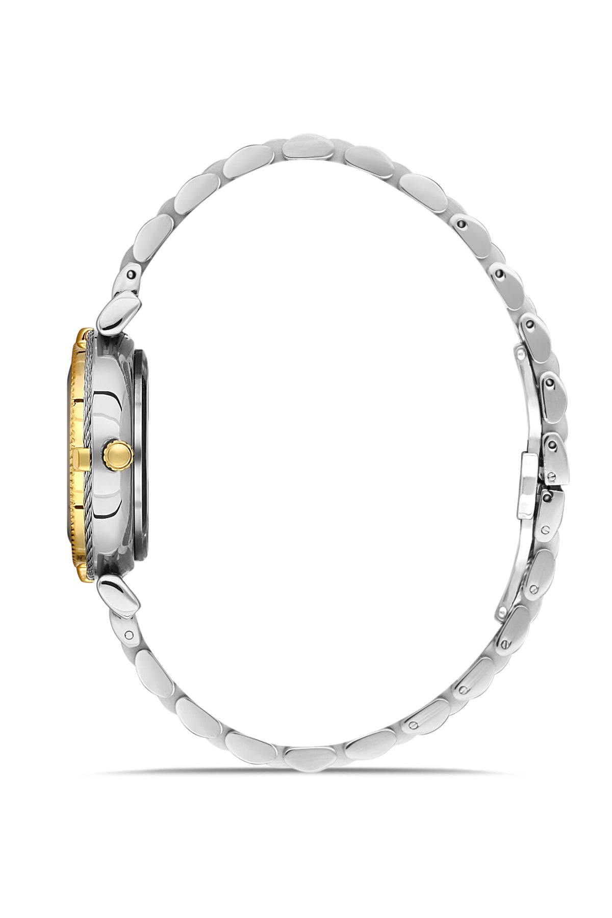 DAVID GUNER SARI BEYAZ KAPLAMALI BEYAZ KADRANLI KADIN KOL SAATİ DG-8431LA-D1