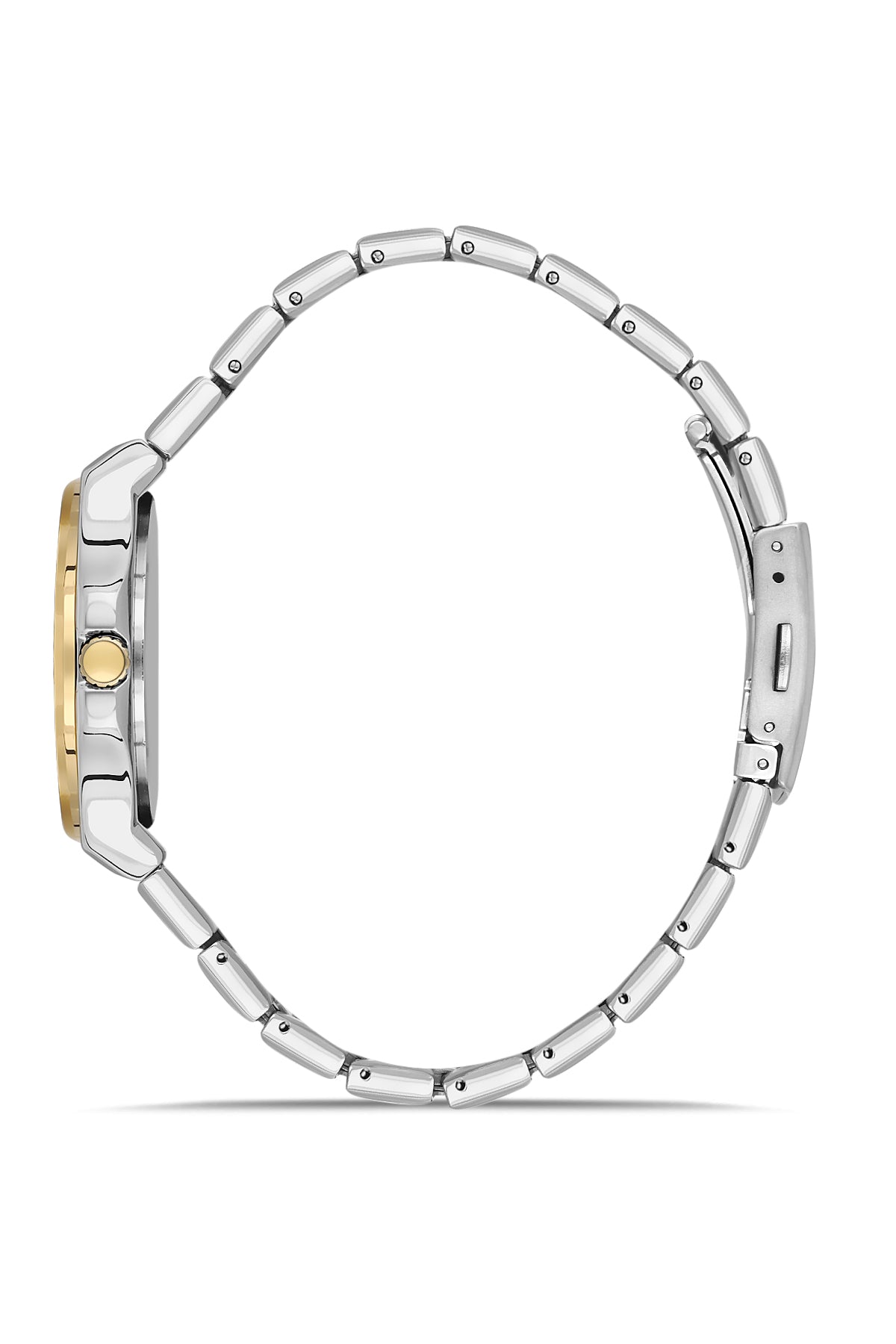 DAVID GUNER Gümüş Kadranlı Sarı Gümüş Kaplamalı Taşlı Kadın Kol Saati - DG-8606LA-D10