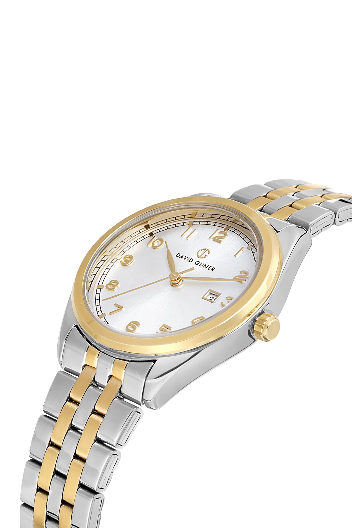 DAVID GUNER SARI BEYAZ KAPLAMALI BEYAZ KADRANLI KADIN KOL SAATİ - DG-8746LA-D1