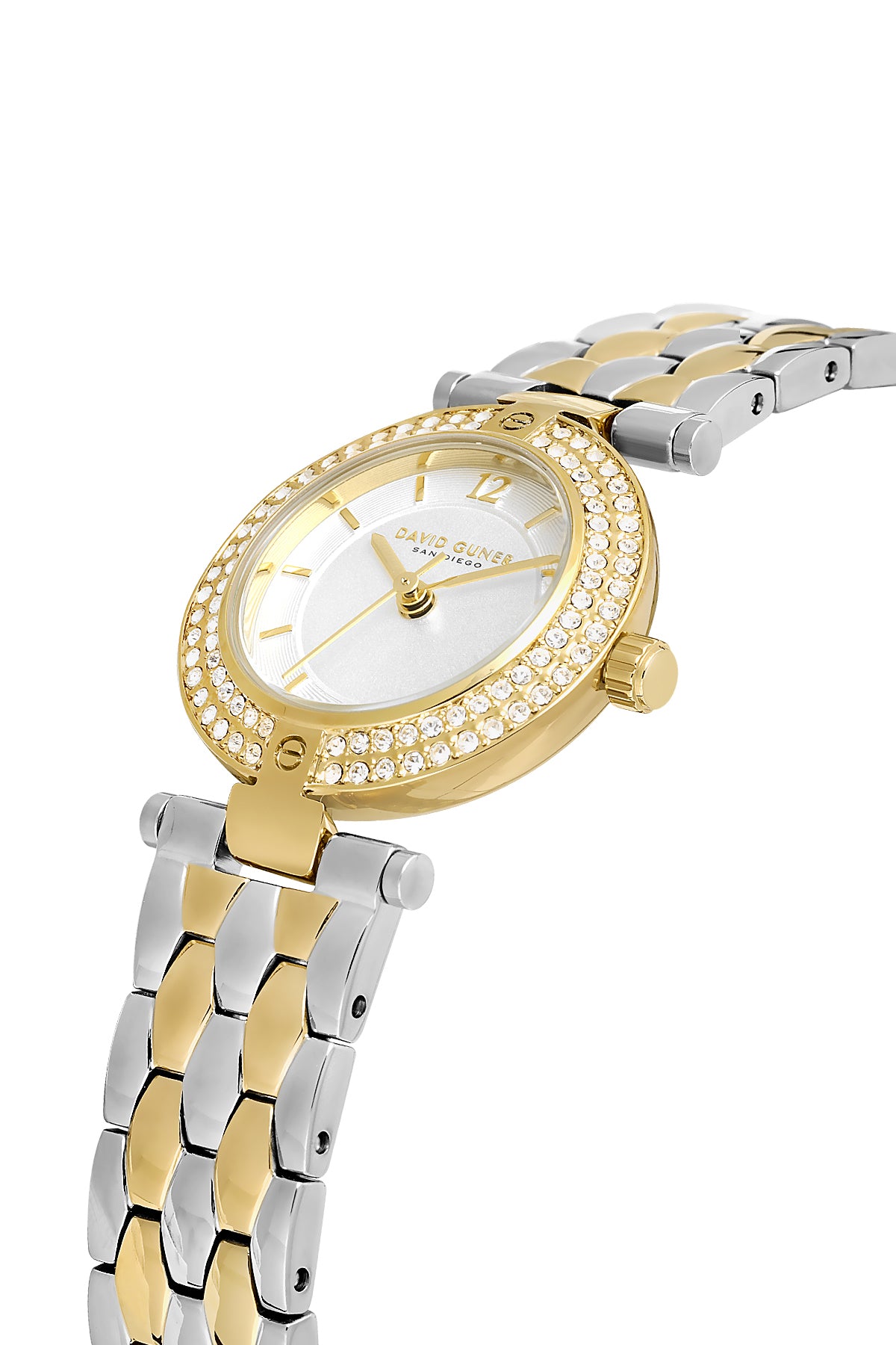 DAVID GUNER SARI BEYAZ KAPLAMALI BEYAZ KADRANLI KADIN KOL SAATİ DG-8865LA-D1